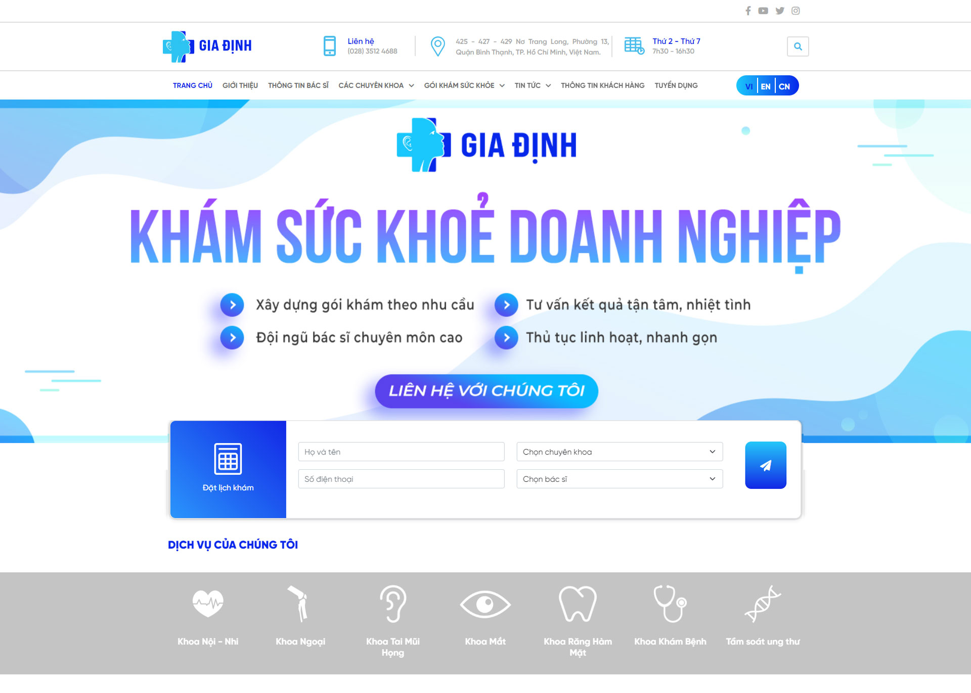 Thiết kế website bệnh viện, phòng khám, y tế chuyên nghiệp, chất lượng