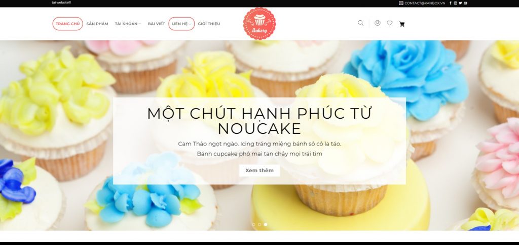 thiết kế website tiệm bánh ngọt 