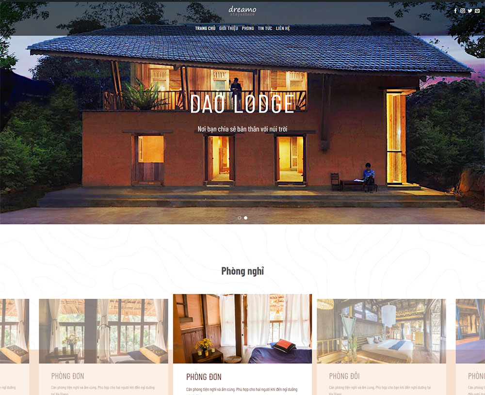 thiết kế website nhà hàng khách sạn