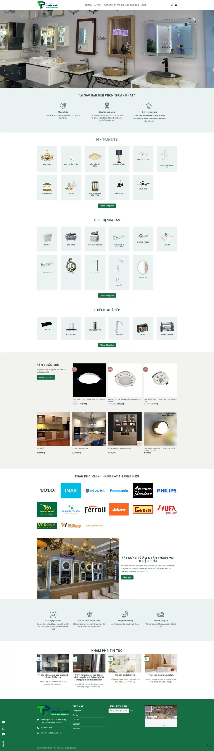 Thiết kế website bán hàng nội thất Thuận Phát