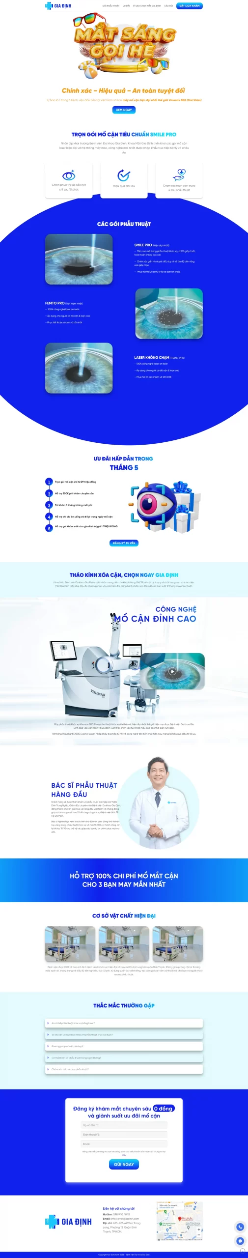 Thiết kế landing page Bệnh Viện Gia Định
