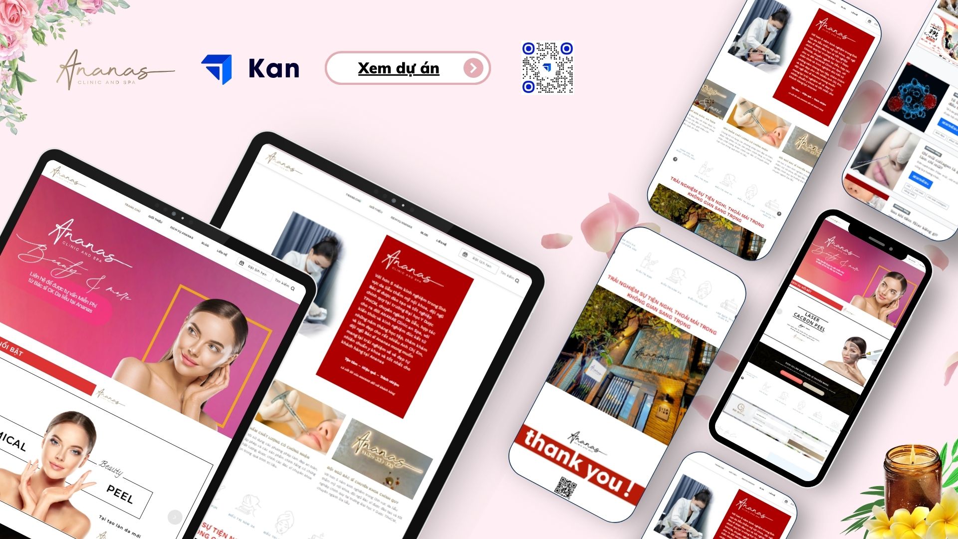 Dự án Thiết kế Website thẩm mỹ viện Ananas Clinic & Spa