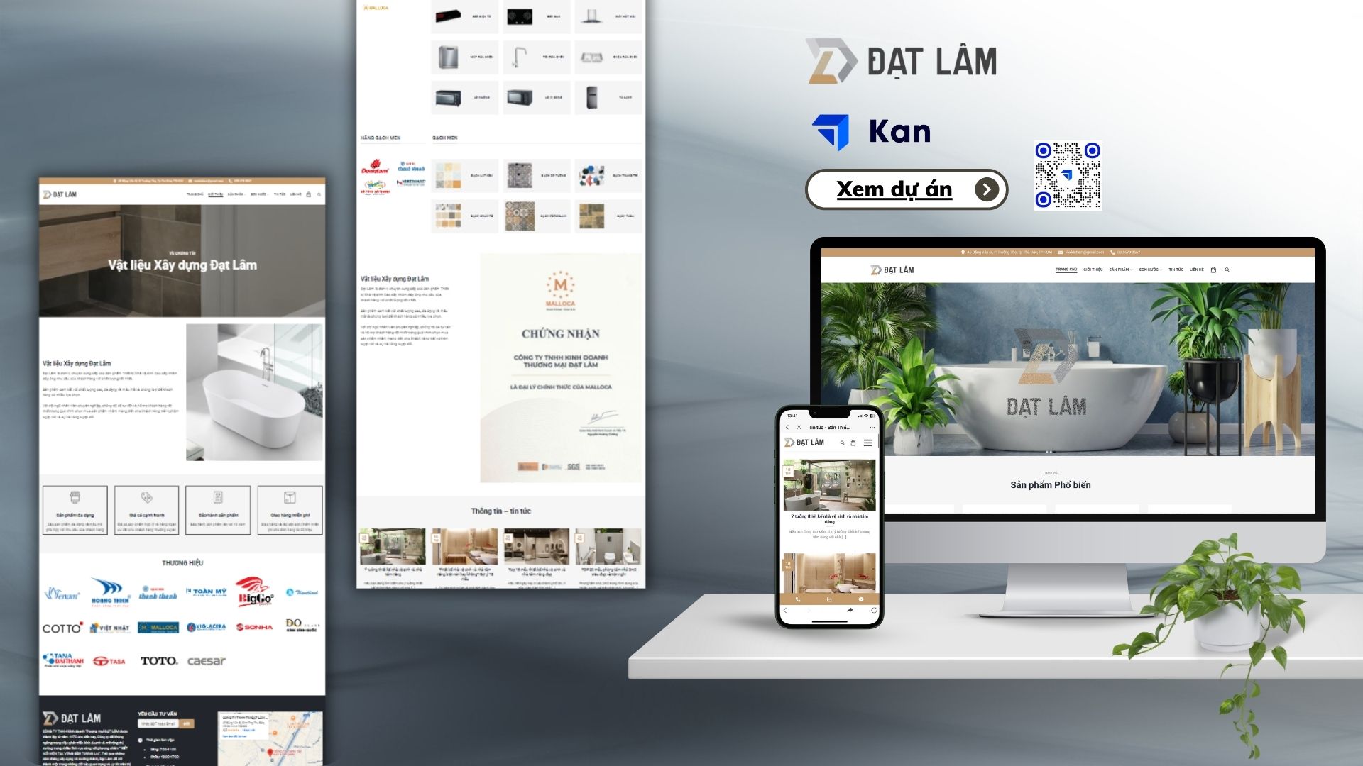 Thiết kế website xây dựng Đạt lâm